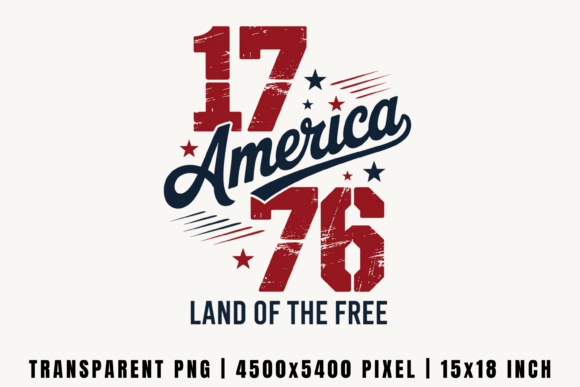 America 1776 Land of the Free Design: A Bold Patriotic Asset