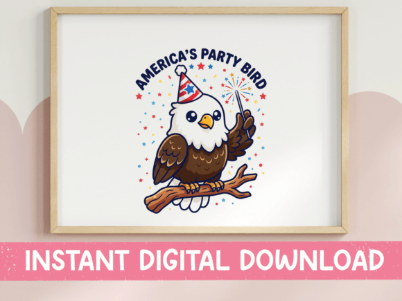 America's Party Bird: Your New Favorite Circular Eagle Design