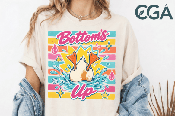 Bottoms Up Duck Png: A Retro Splash for Creative Projects