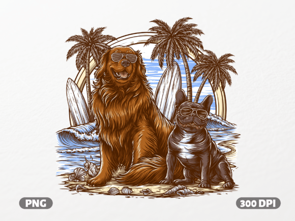 Cool Dogs Summer Beach PNG: Ultimate Summer Vibes