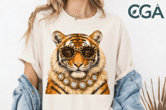 Cool Tiger Oil Painting Clipart Png: A Bold Statement in Digital Art
