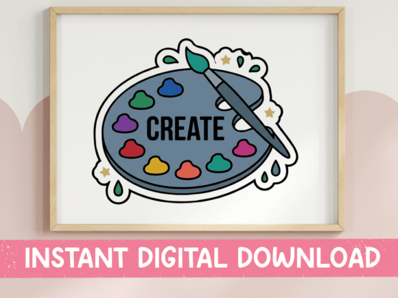 Create Paint Palette Artist Sticker: A Maker's Anthem