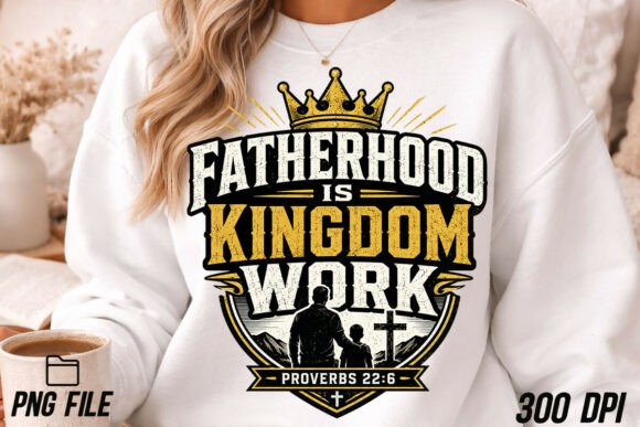 Fatherhood is Kingdom Work: A Meaningful Dad PNG for Creators
