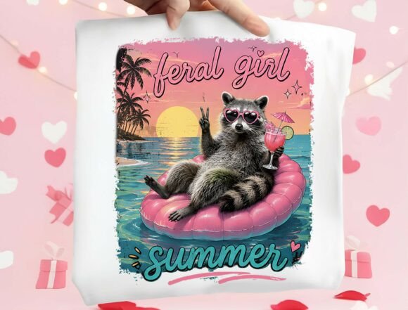 Feral Girl Summer Raccoon PNG: Your Ultimate Summer Vibe