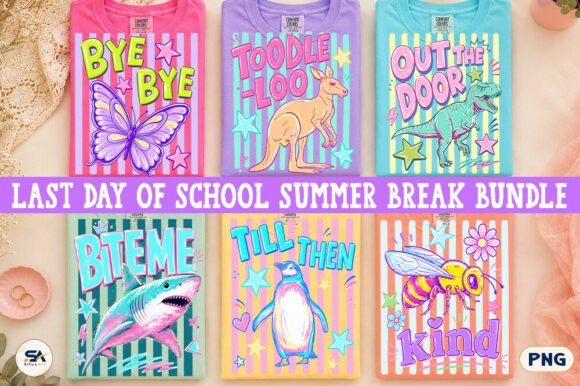Funny Animal Pun Stripes Bundle PNG: Bold Retro Fun