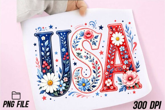 Preppy Hand Painted USA Floral PNG: A Designer's Guide