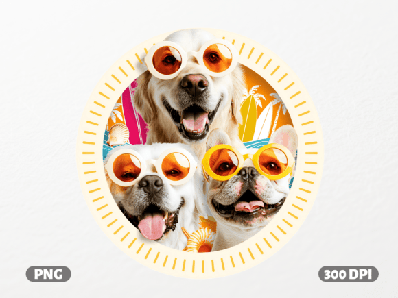 Summer Dog Squad Beach PNG: Your Go-To for Sunny Designs
