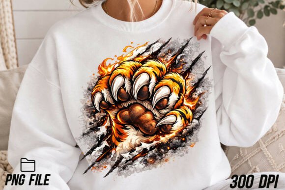 Tiger Paw Mascot PNG Sublimation: A Fierce Asset for Modern Branding