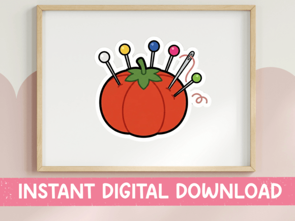 Tomato Pincushion Sewing Sticker Design: A Crafting Essential